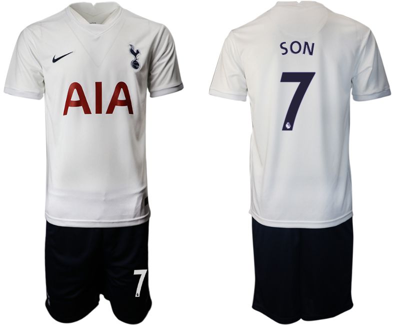 Cheap Men 2021-2022 Club Tottenham home white 7 Nike Soccer Jersey